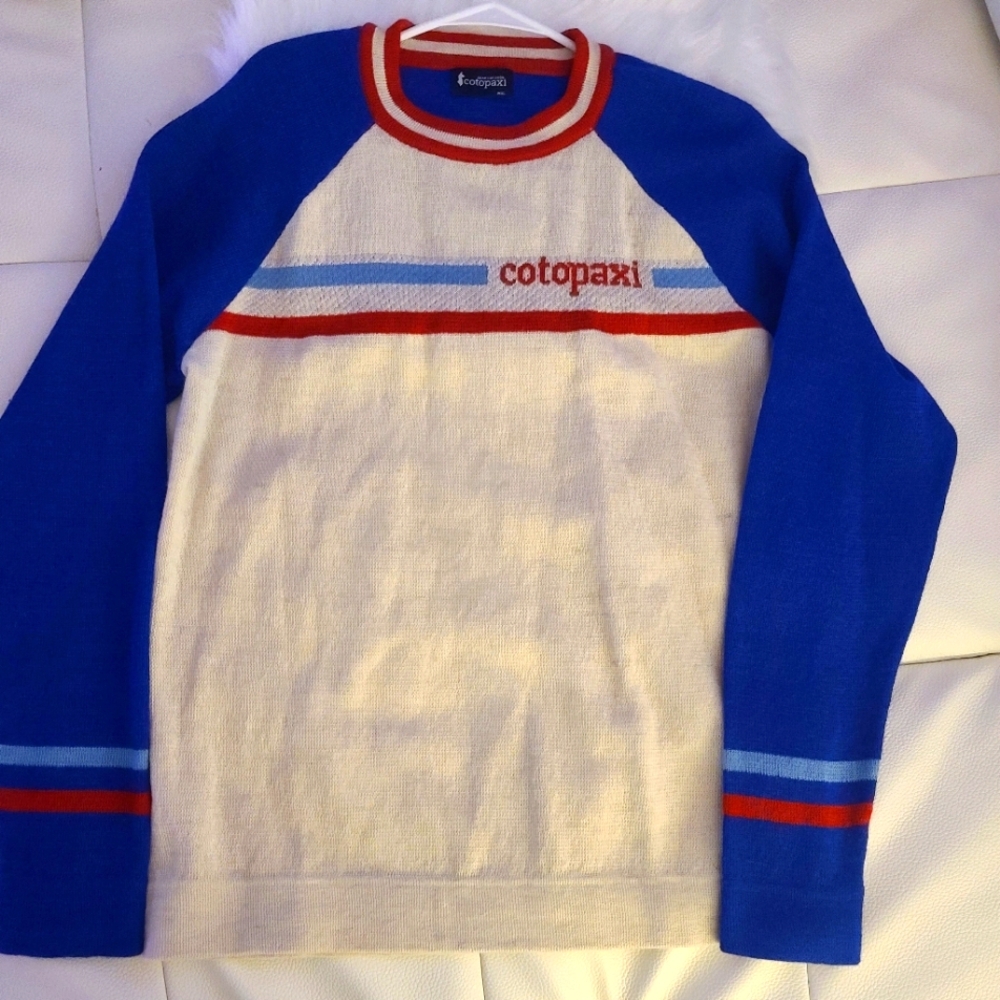 Cotopaxi Wool Sweater Mens XL MXL - Red White And Blue